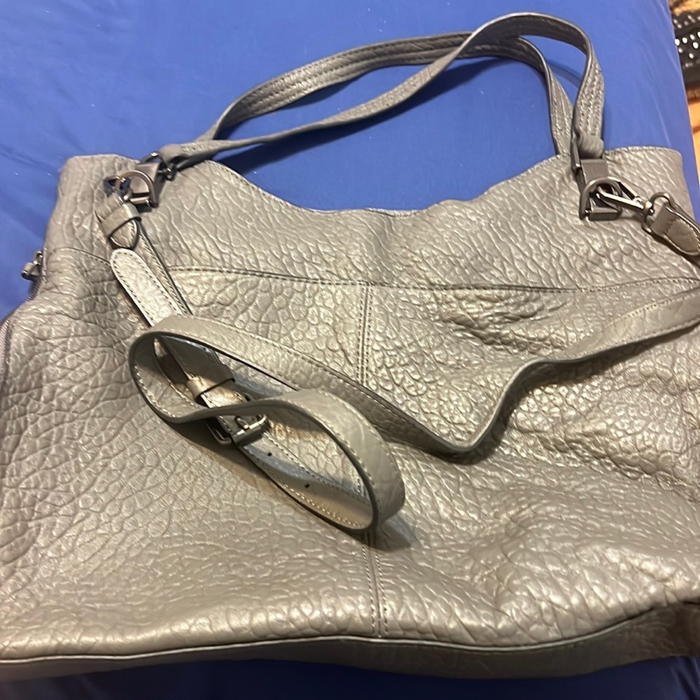 Gray crossbody/ shoulder bag
